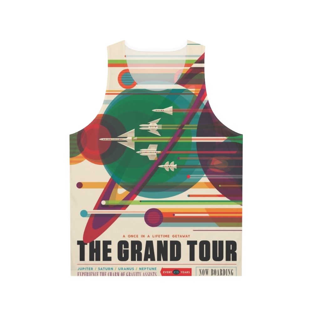 Retro space poster unisex tank top