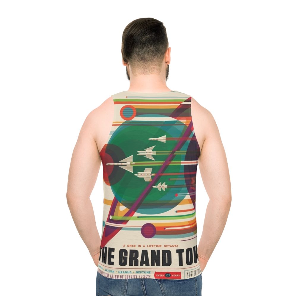 Retro space poster unisex tank top