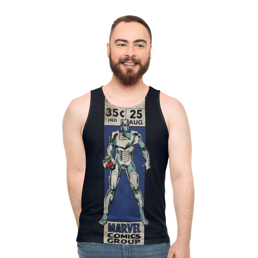 Retro Spaceknight Comics Unisex Tank Top