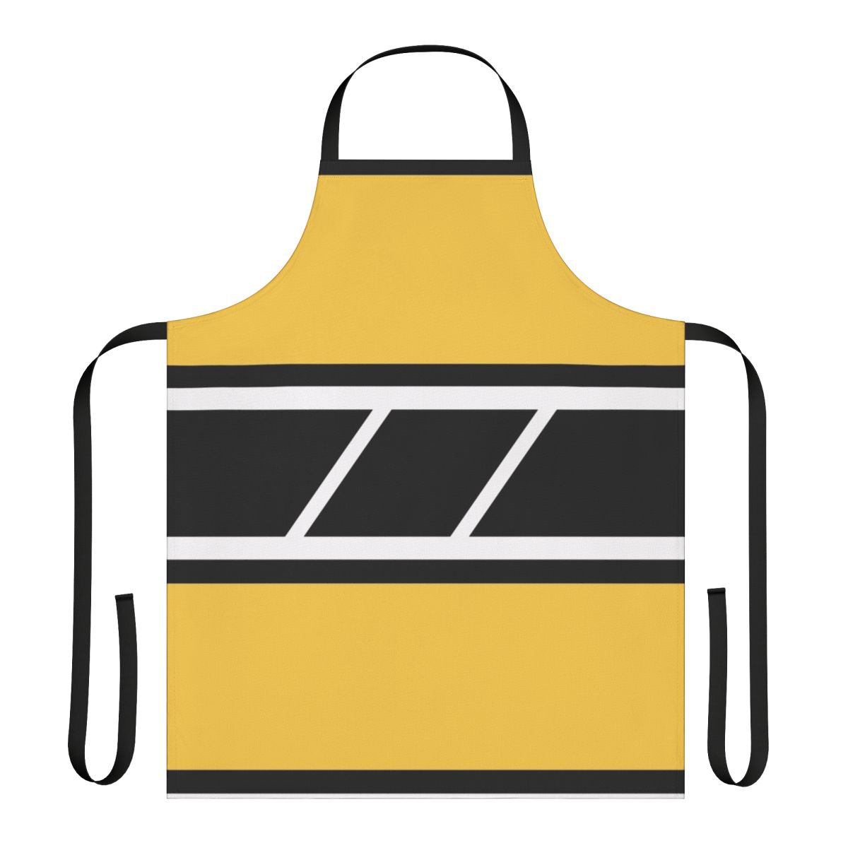 Retro Speedblock Inspired Apron in Black and Yellow
