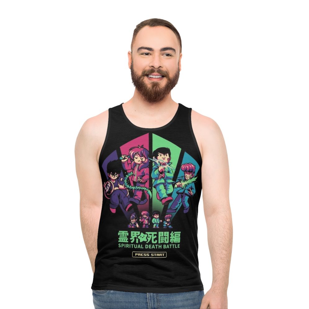Retro spiritual battle unisex tank top