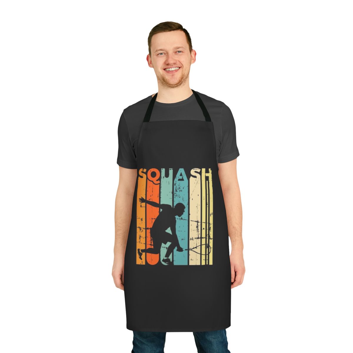 Squash and Tennis Player Retro Style Apron