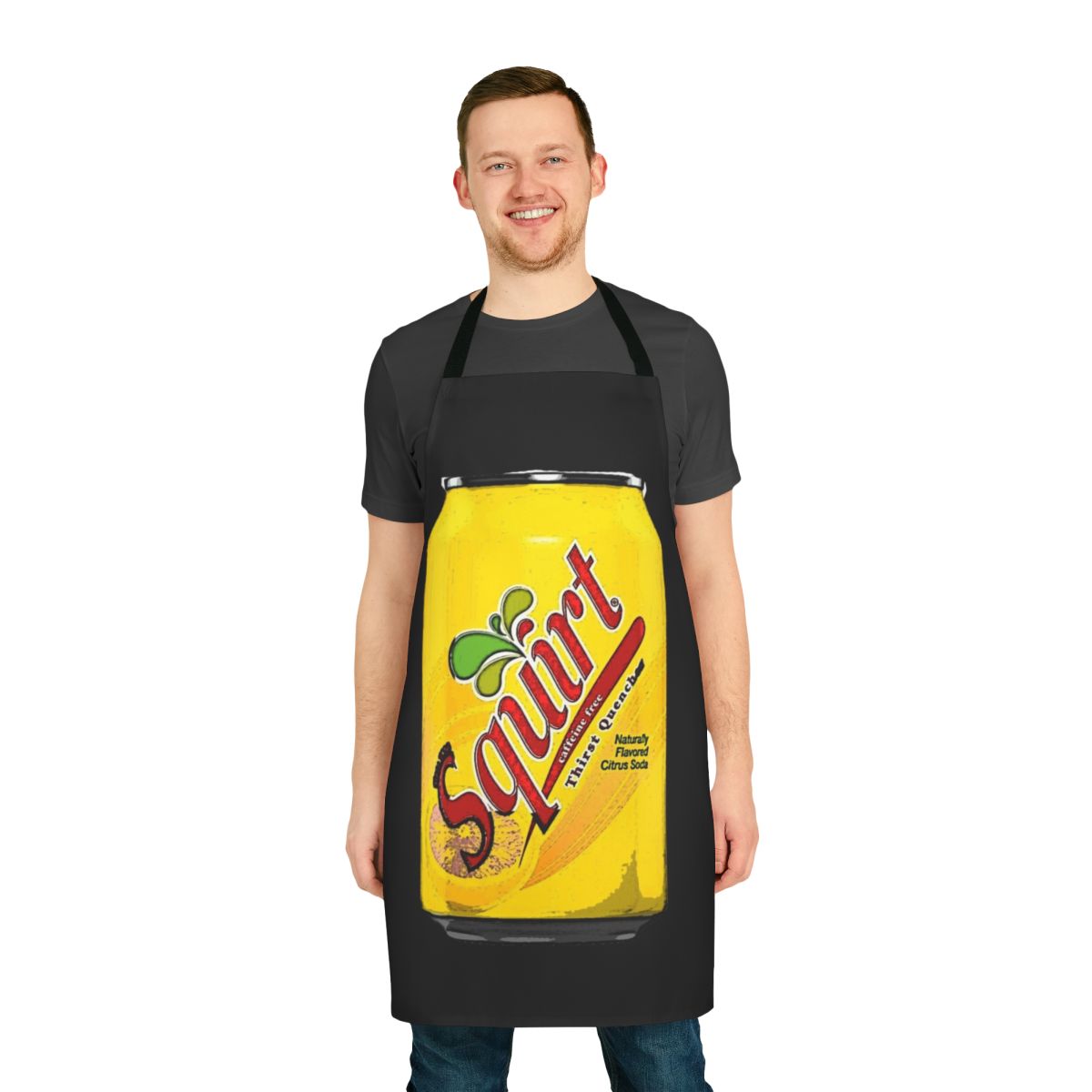 Vintage-style Squirt soda-themed apron