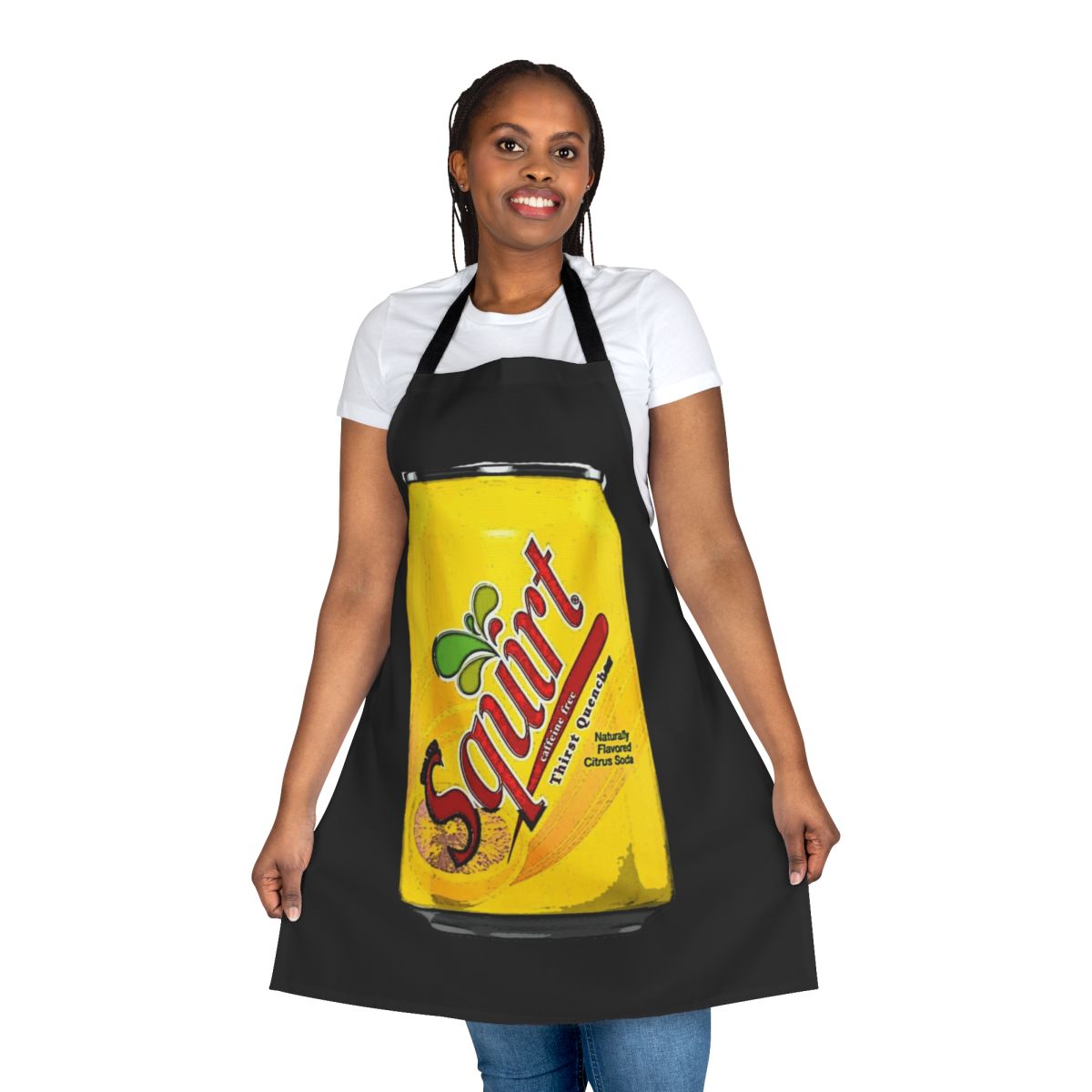 Vintage-style Squirt soda-themed apron