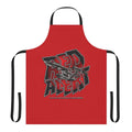 Retro Star Trek Red Alert Inspired Apron with USS Enterprise, Kirk, and Spock