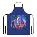 Retro Starcastle-inspired citadel apron with psychedelic 1960s 1970s music design