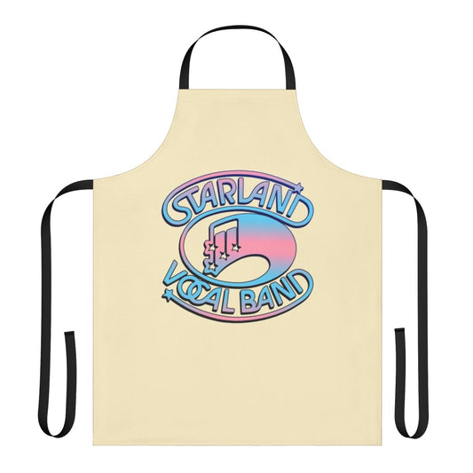 Starland Vocal Band inspired retro apron with 1970s pop music graphics