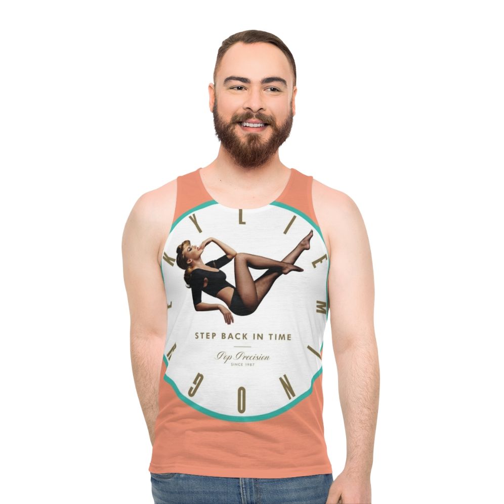 Unisex tank top with "Step Back In Time" design
