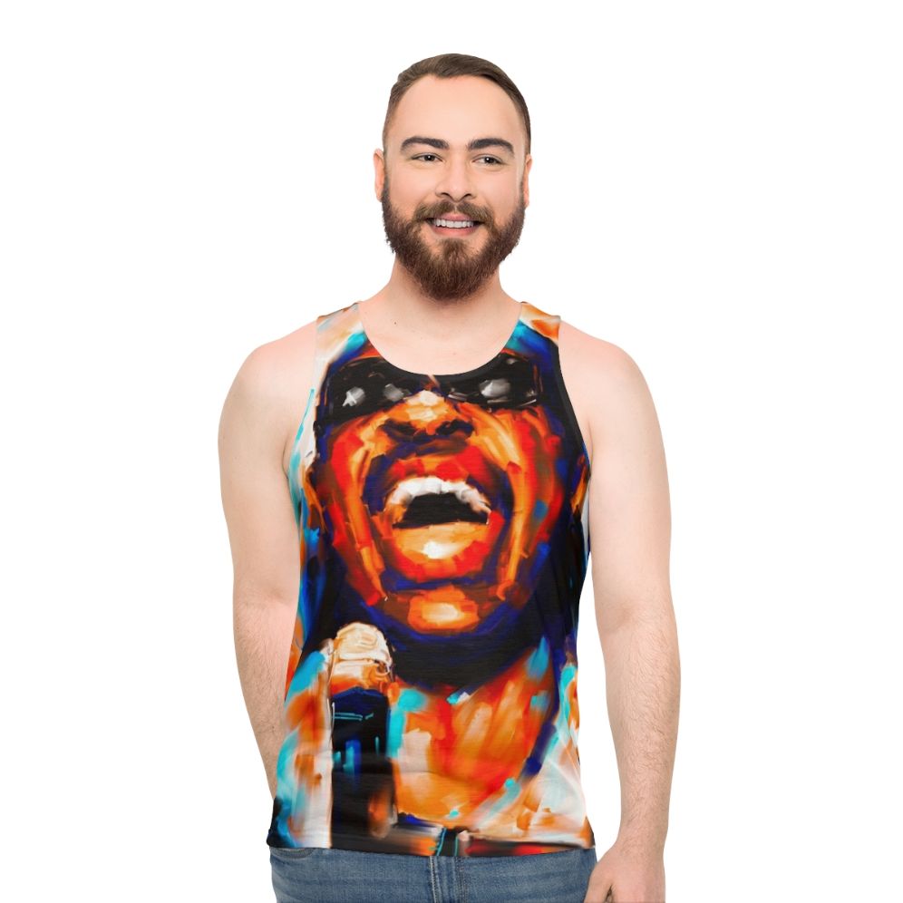 Retro Stevie Wonder Soul & Funk Music Tank Top
