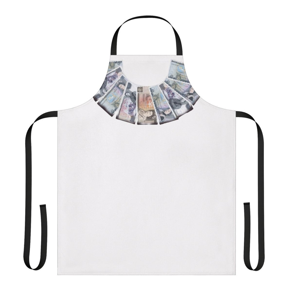 Retro-style apron featuring the iconic Stone Roses logo and Ian Brown's likeness