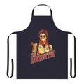 Retro-style apron with Stranger Things inspired demogorgon design