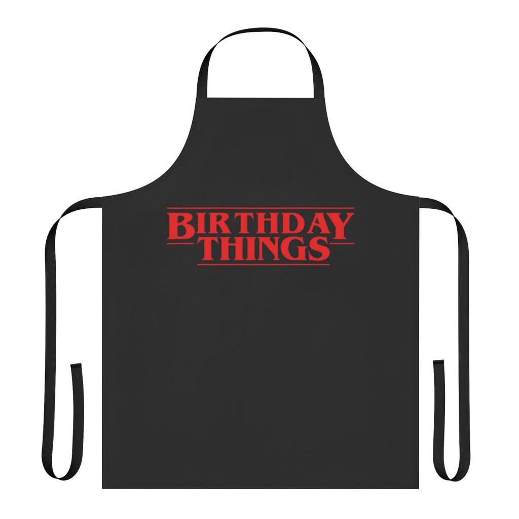 Retro-style apron with Stranger Things-inspired design for a birthday gift