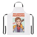 Stranger Things inspired apron featuring Steve Harrington's babysitting service logo