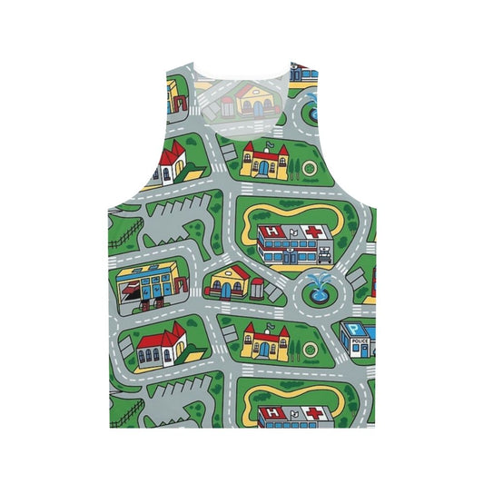 Retro Street Carpet Design Unisex Tank Top