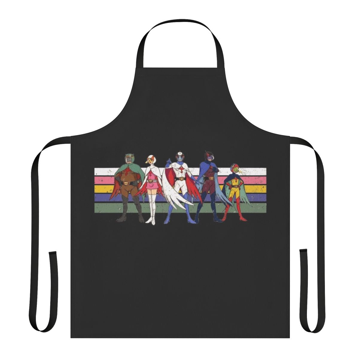 Retro stripe apron inspired by the 80s cartoon G-Force
