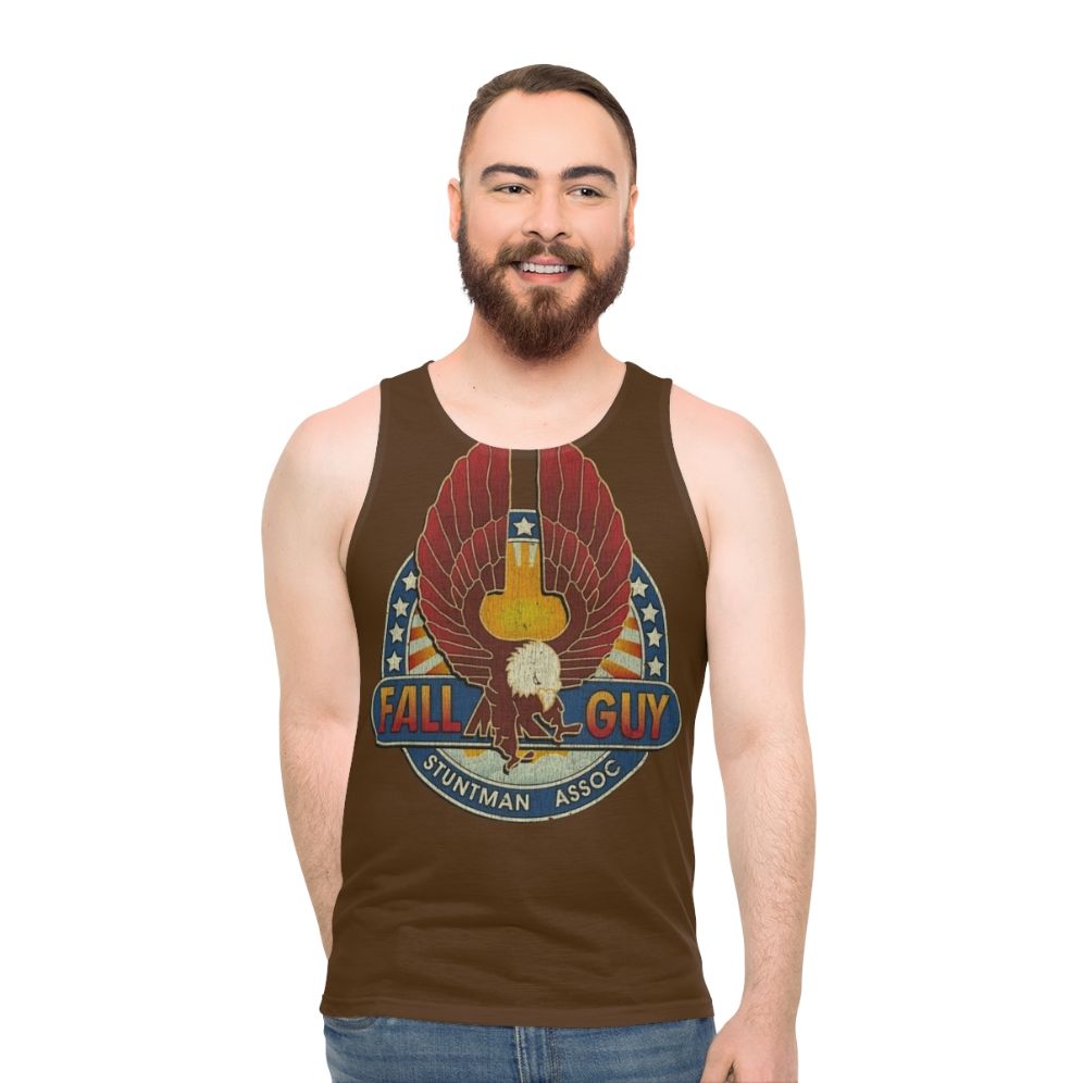 Retro stuntman unisex tank top