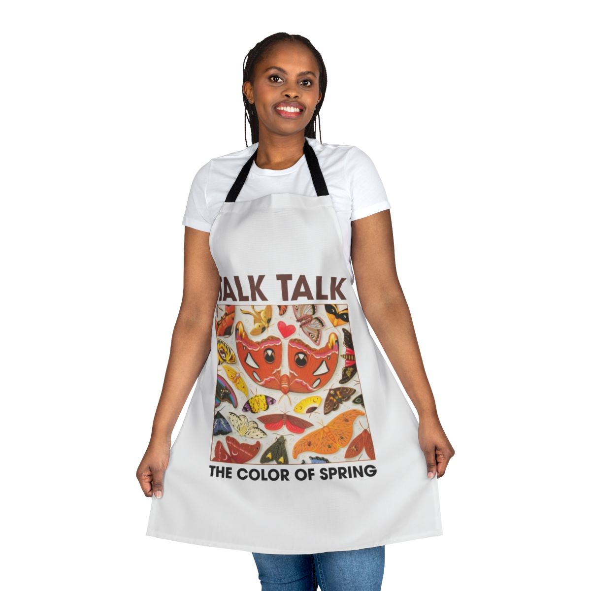 Retro-style apron featuring the iconic album cover design of Talk Talk's "The Color of Spring"