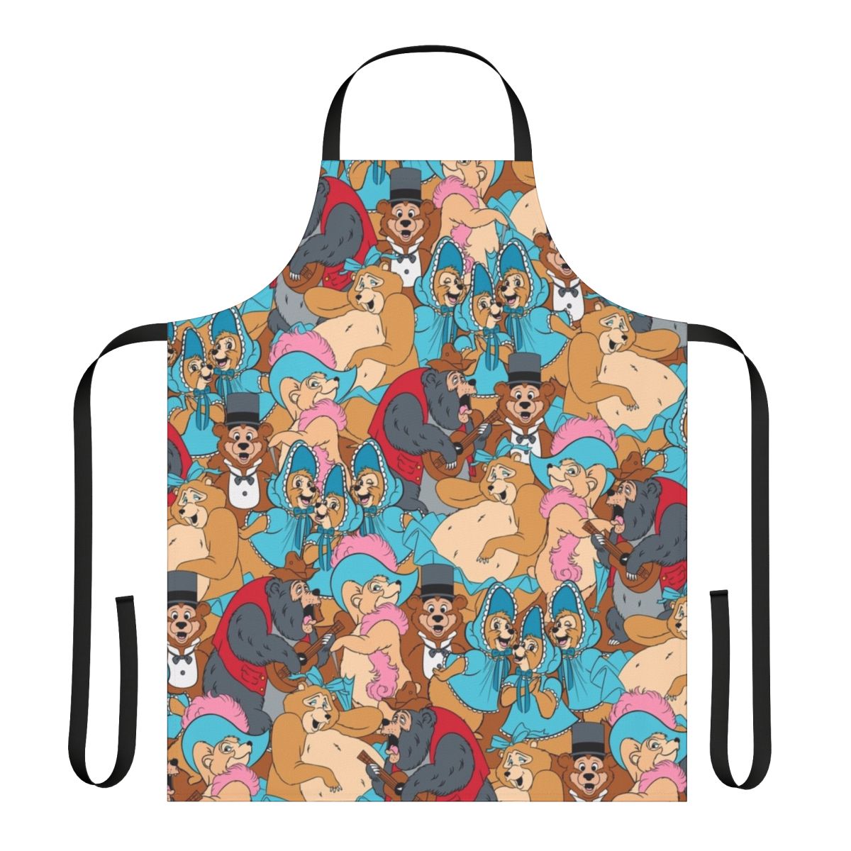 Vintage-inspired apron with country bears design