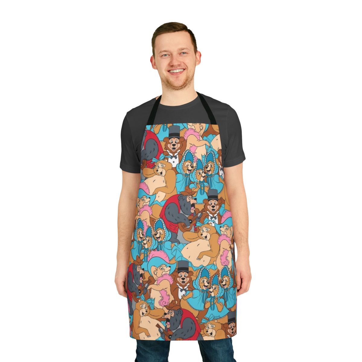 Vintage-inspired apron with country bears design