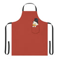 Retro-style duck pocket apron featuring the iconic character Uncle Scrooge McDuck from the Disney cartoon series DuckTales.