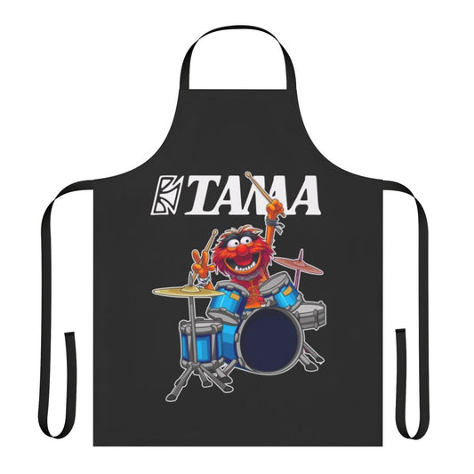 Retro-style apron featuring the Muppets character Animal as the drummer