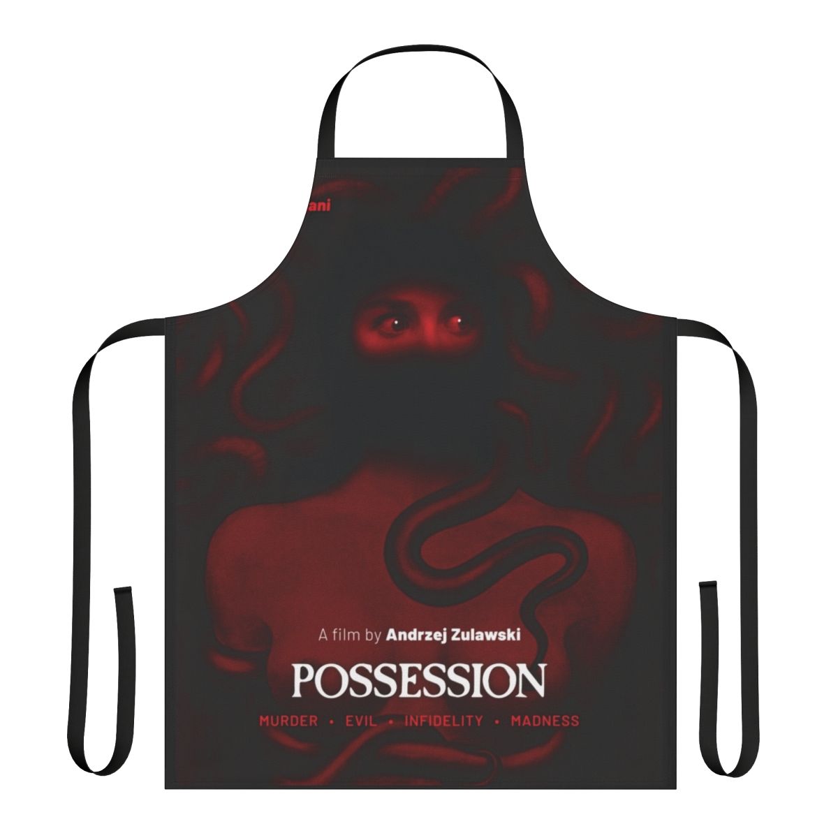 Retro-style apron featuring alternative artwork for the 1981 horror film Possession
