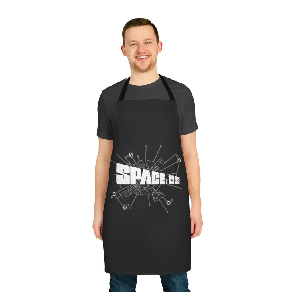 Retro-style apron featuring the iconic Space 1999 logo and diagram design