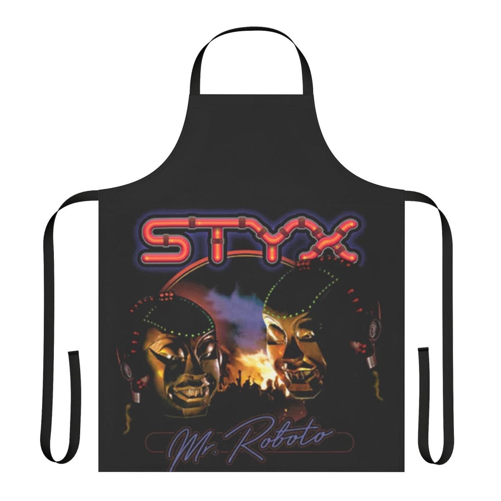 Retro Styx band-inspired apron with vintage graphics