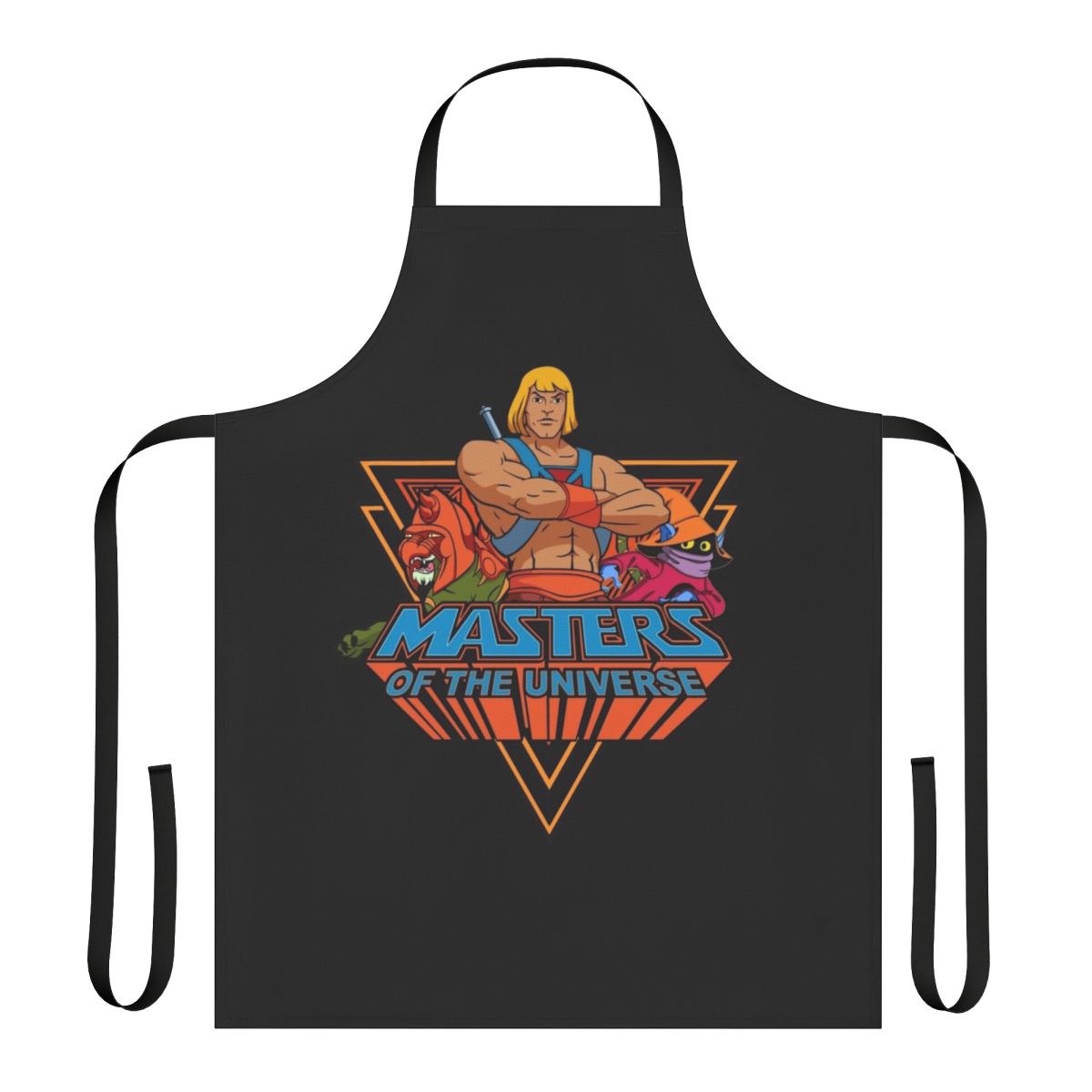 He-Man inspired superhero apron with retro design