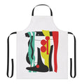 Retro-style silver and black apron with Ace Nemesis superhero design