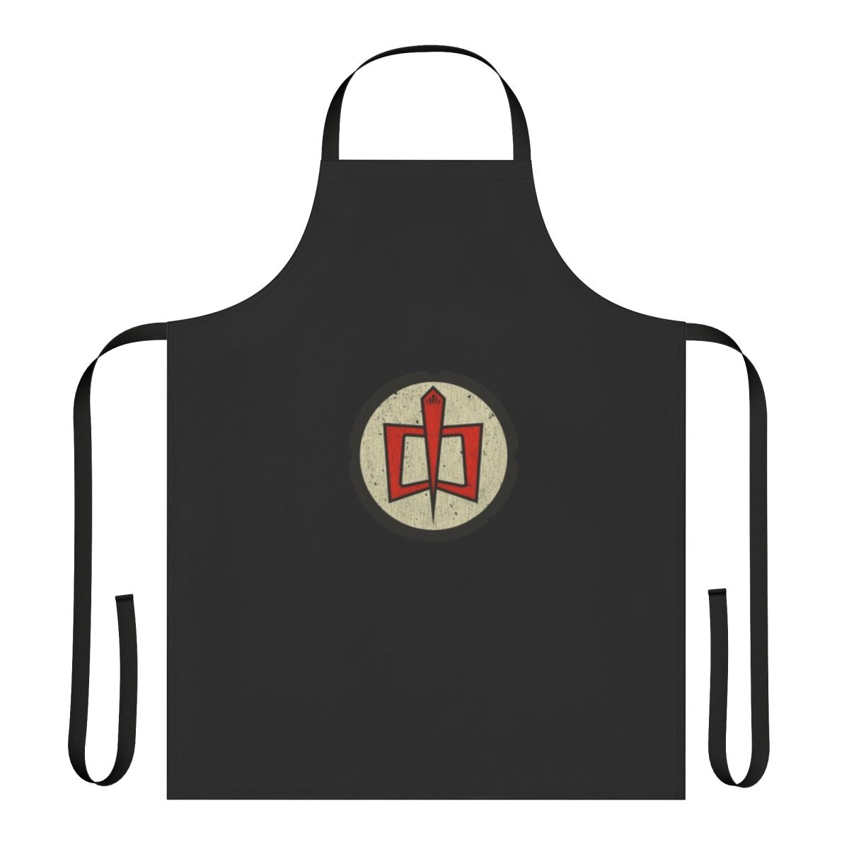 Retro superhero inspired apron featuring a vintage 1980s comic book-style design