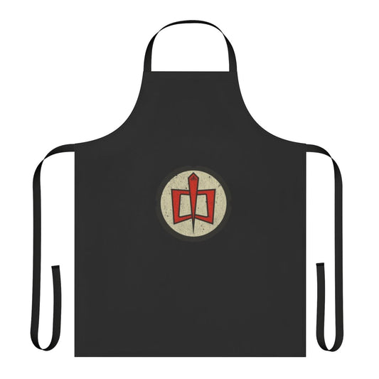 Retro superhero inspired apron featuring a vintage 1980s comic book-style design
