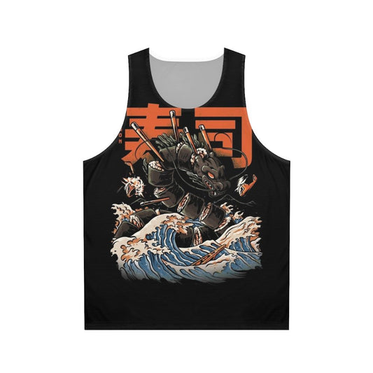 Retro Sushi Dragon Unisex Tank Top