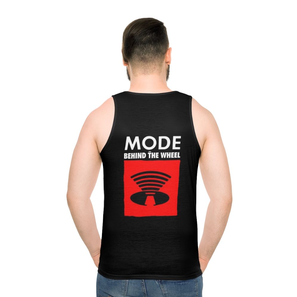 Retro unisex tank top with 80s and 90s synthpop design