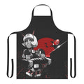Skullgirls-inspired retro synthwave apron with brain drain design