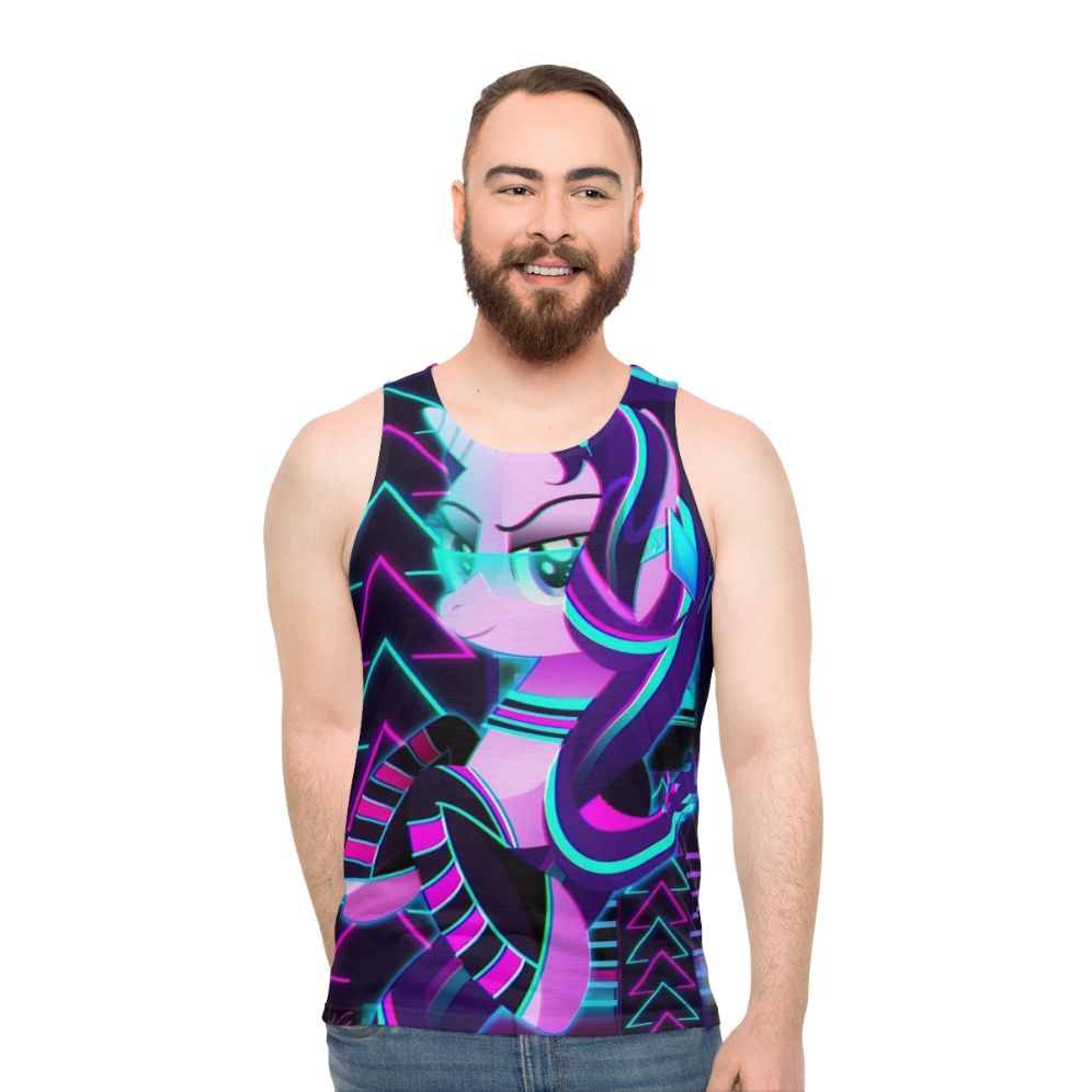 Retro synthwave starlight glimmer unisex tank top