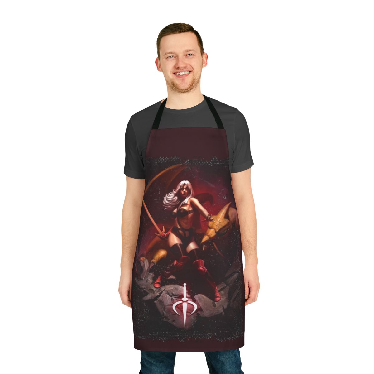 Retro-style apron featuring Taarna, the powerful Taarkian sorceress from the heavy metal sci-fi classic