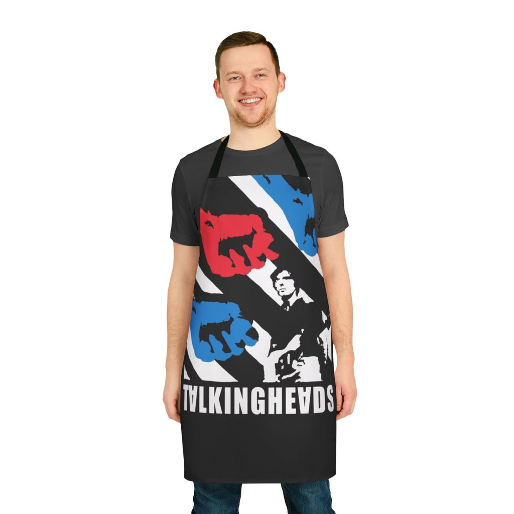 "Talking Heads Inspired Apron - Vintage 1980s/1990s Music Themed Kitchen Accessory"