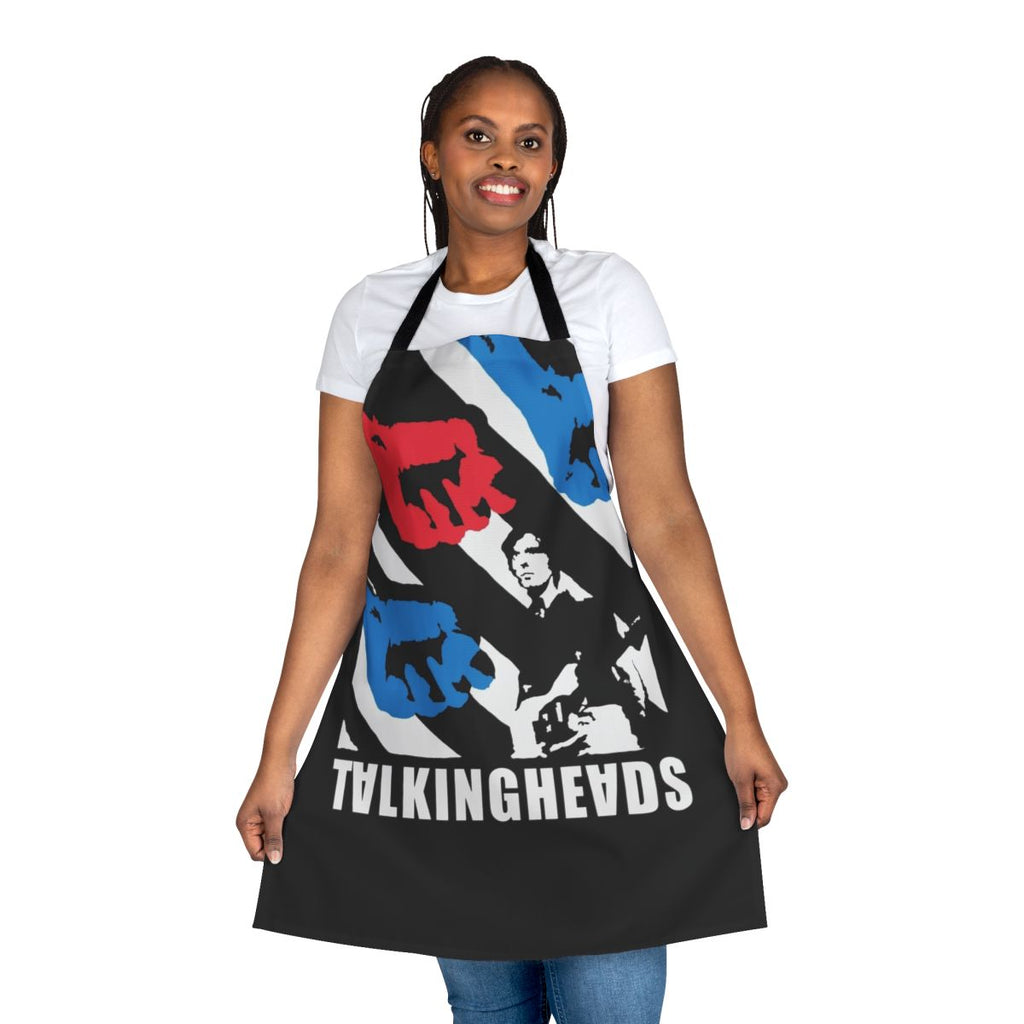 "Talking Heads Inspired Apron - Vintage 1980s/1990s Music Themed Kitchen Accessory"