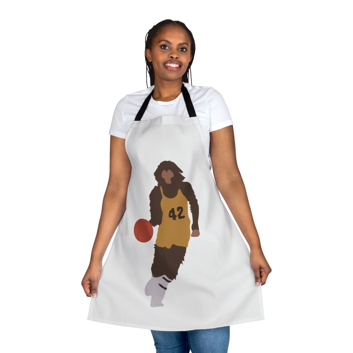 Retro-style apron with "Teen Wolf" inspired design