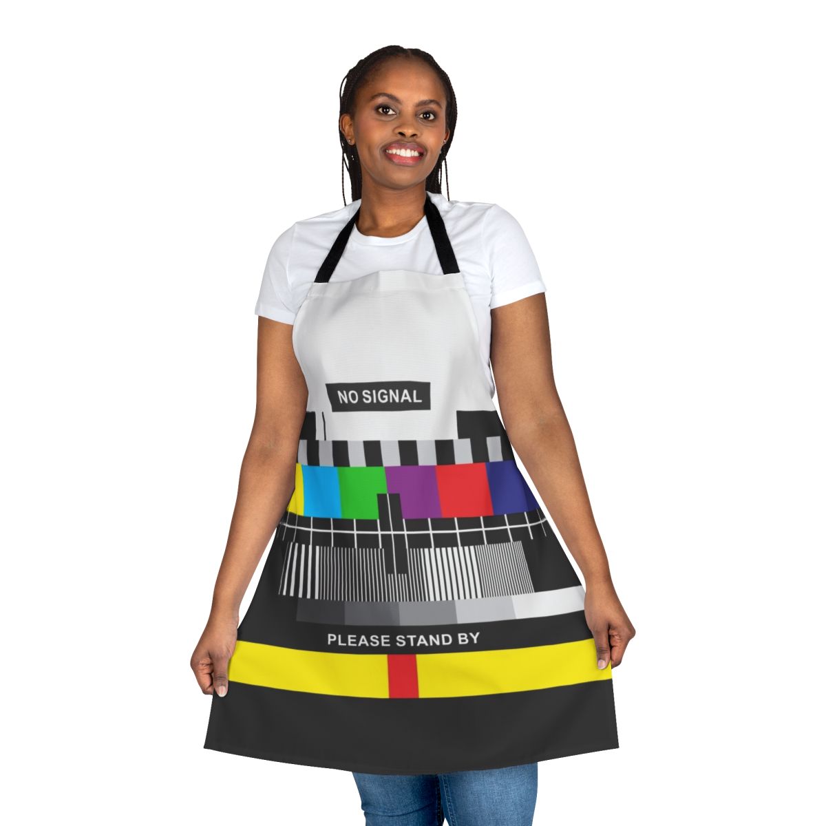 Retro television pattern no signal apron