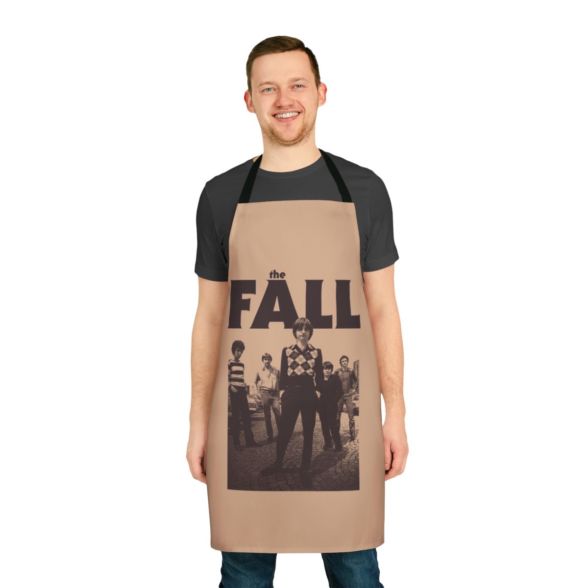 Retro-style cooking apron inspired by the iconic post-punk band The Fall