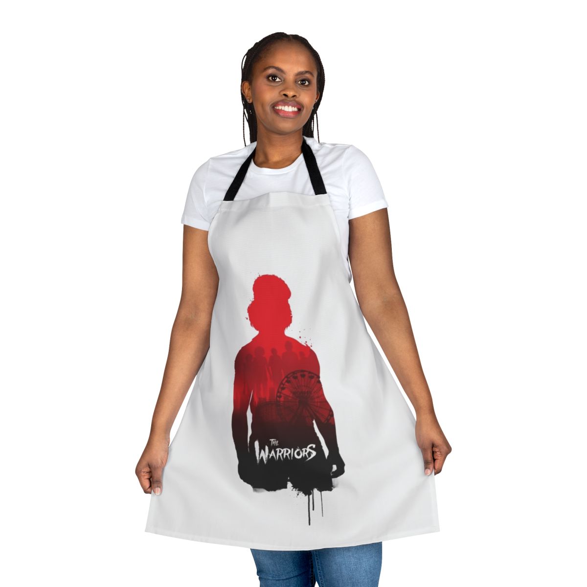 Retro apron featuring "The Warriors" movie imagery and iconography
