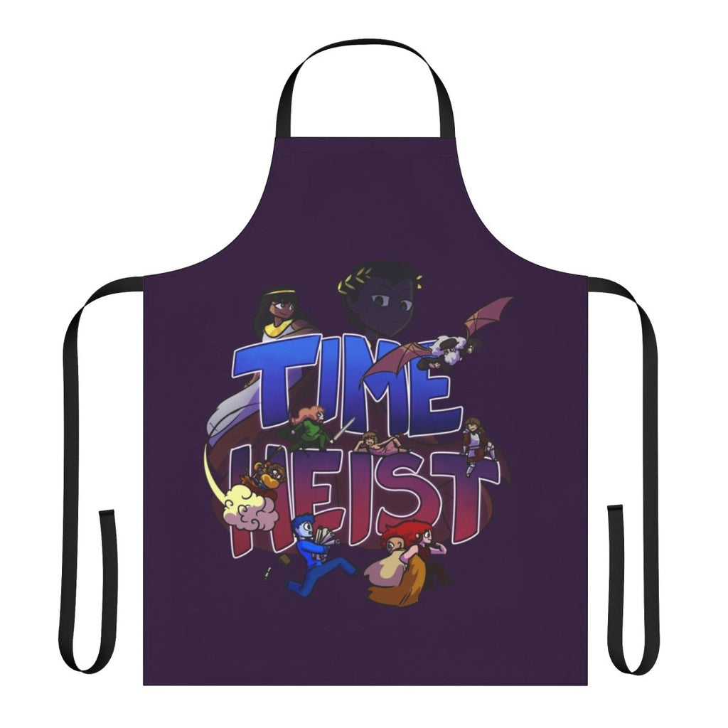 Retro time traveler apron featuring historical figures and fictional characters from Overly Sarcastic Productions