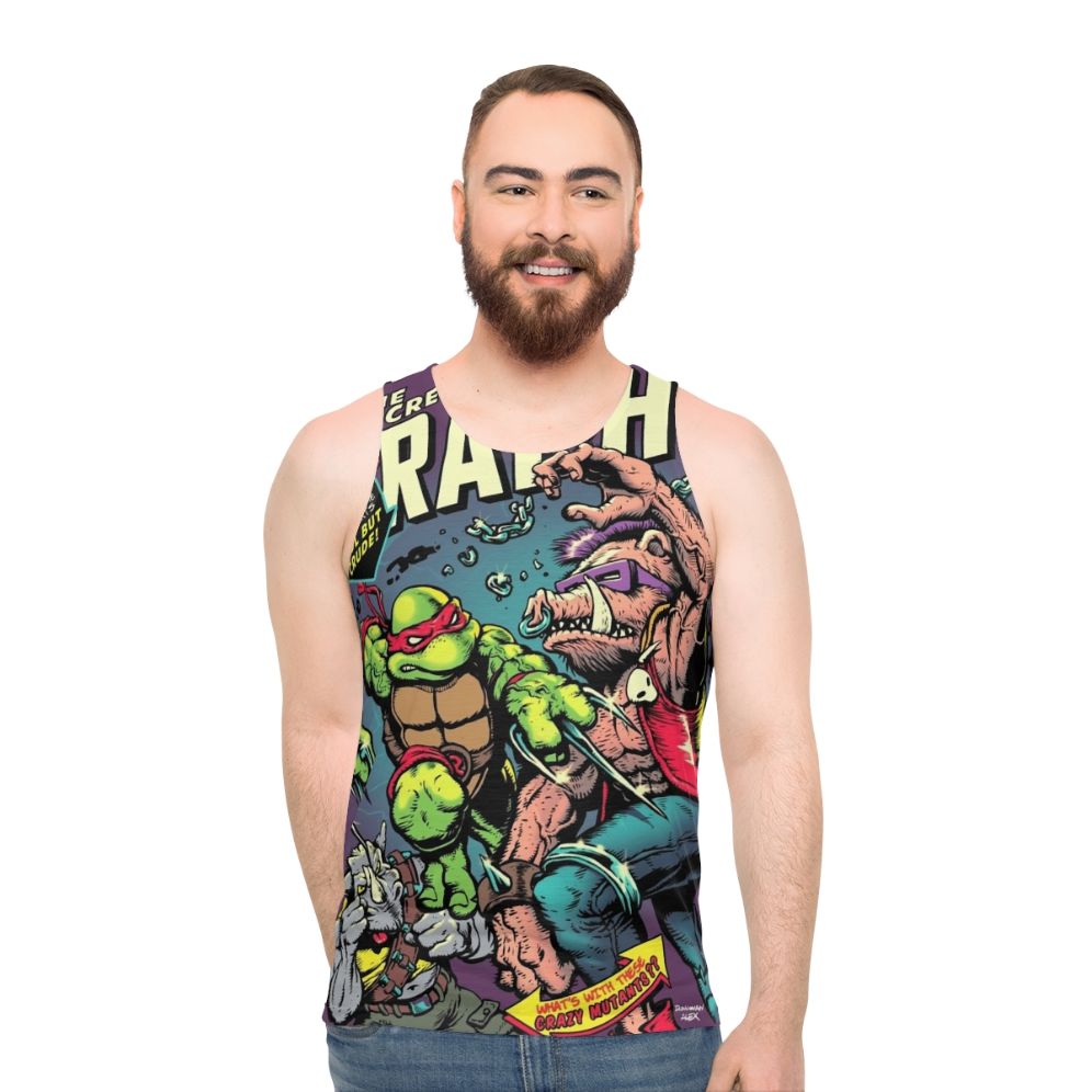 Retro TMNT Raphael unisex tank top