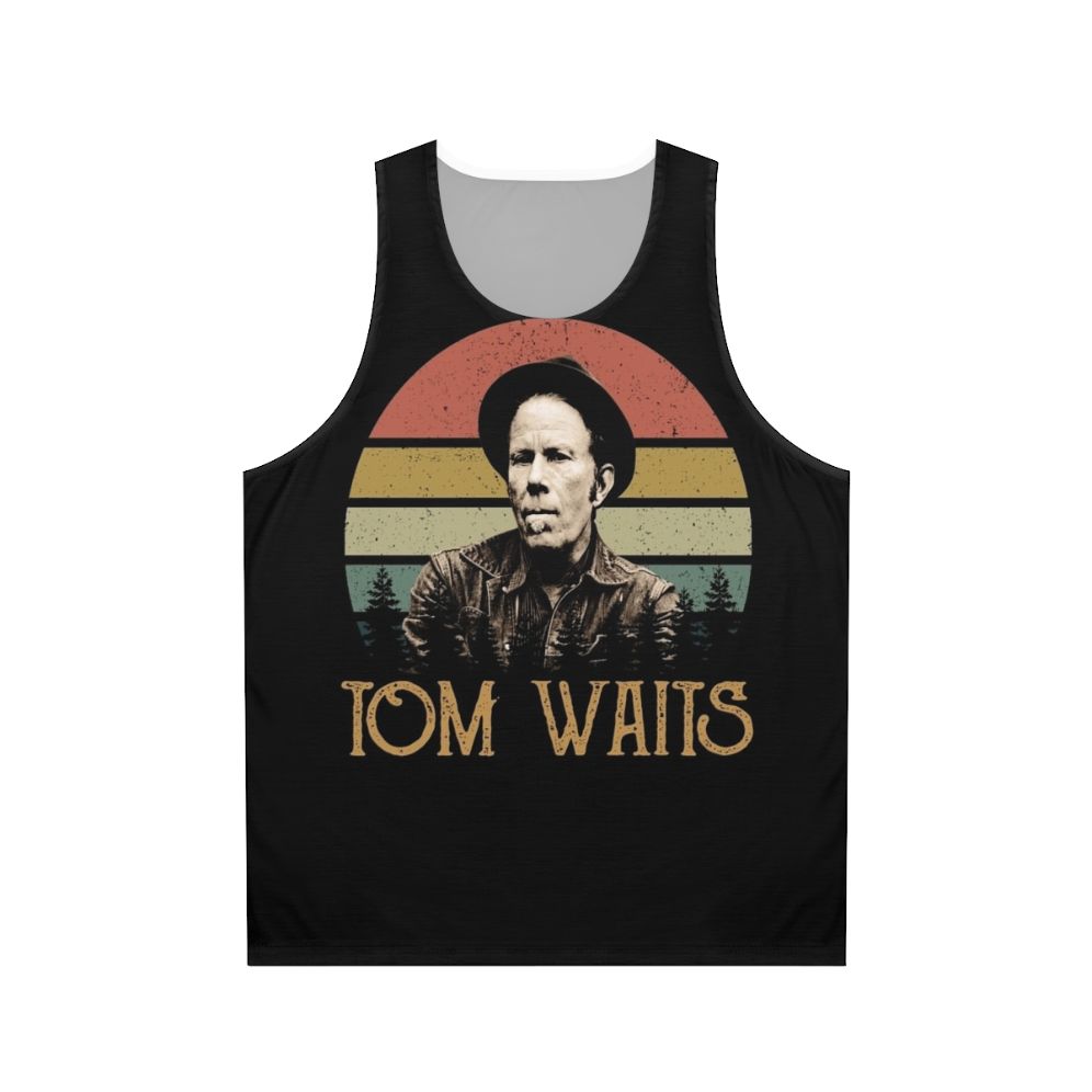 Retro Tom Waits Music Icons Unisex Tank Top