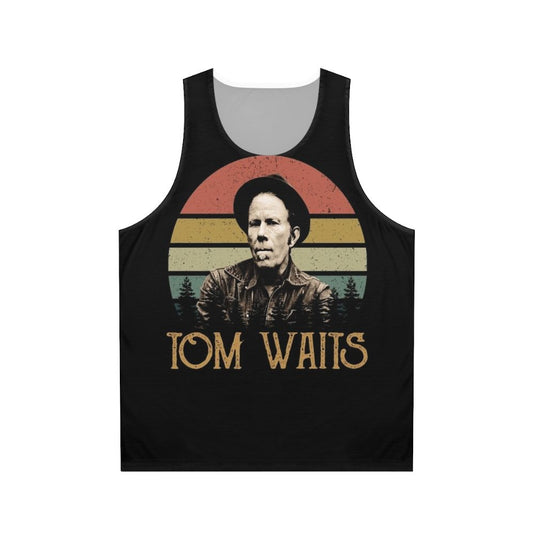 Retro Tom Waits Music Icons Unisex Tank Top
