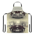 Vintage-style apron featuring the iconic Triumph TR3 sports car
