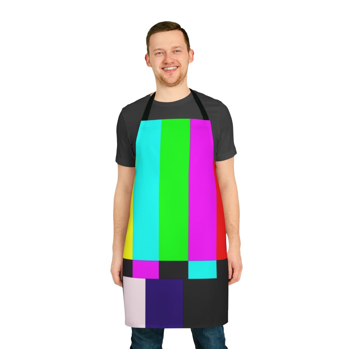 Retro TV art print featuring a colorful, abstract design with 90s television graphics and visual distortion effects.