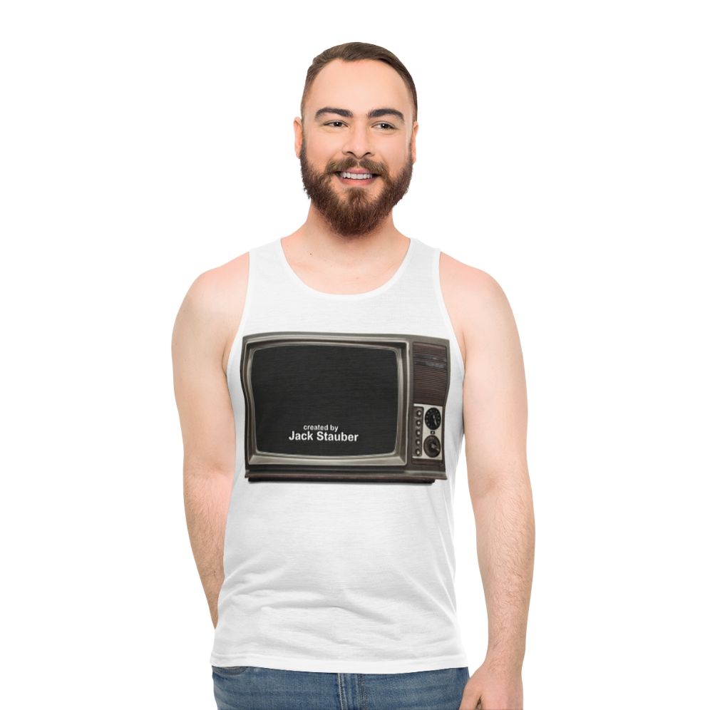 Retro TV Unisex Tank Top by Jack Stauber